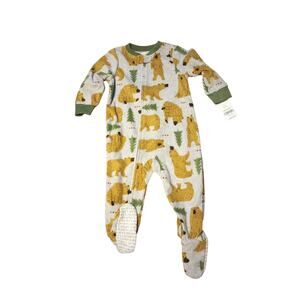 Carter's‎ Boys size 12m Bear Tree zipper sleeper NWT